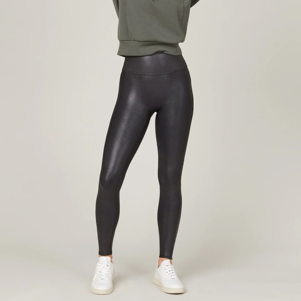 Spanx Faux Leather Leggings - black